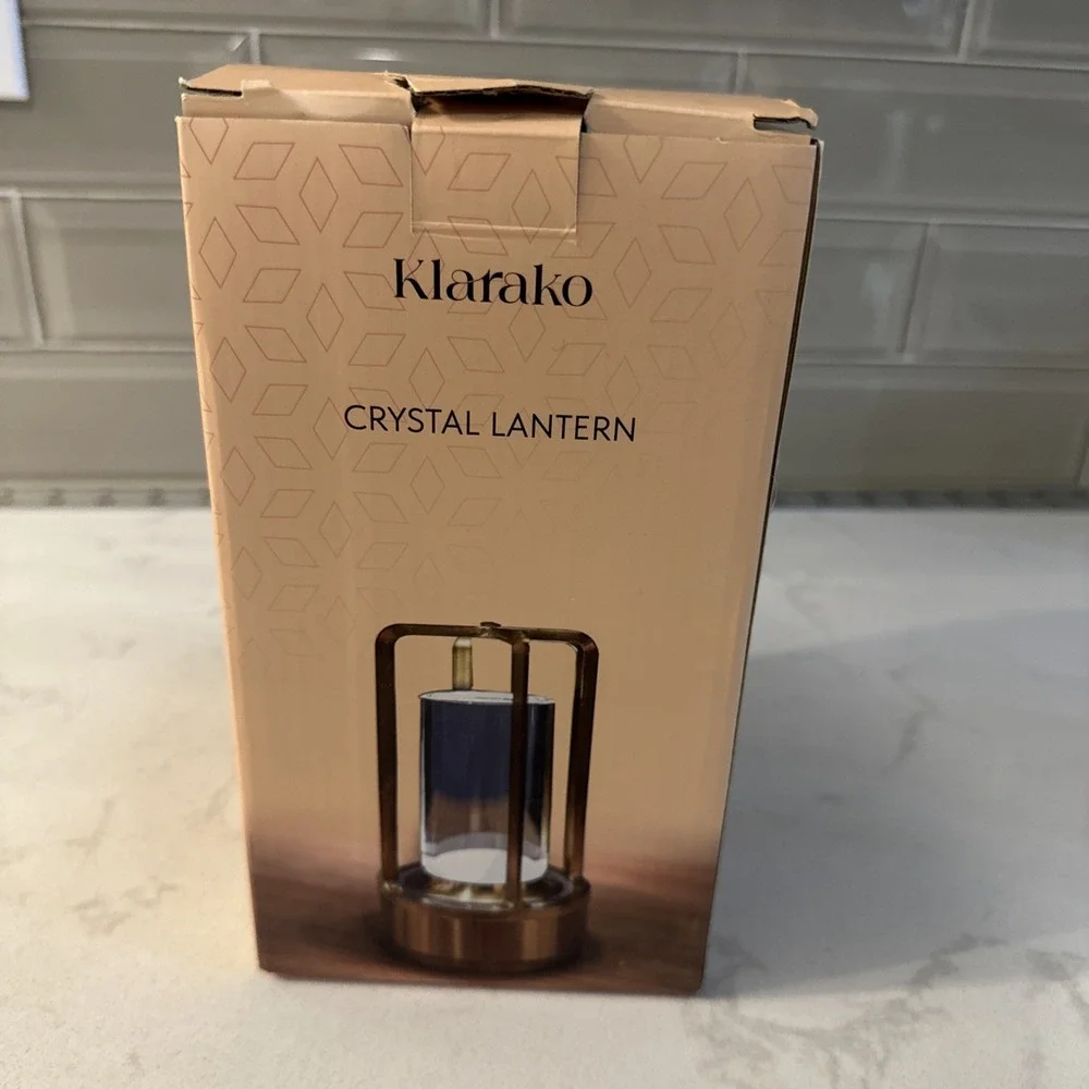 Klarako‎ Crystal Lantern Lamp–Modern Cordless Rechargeable Bedside & Outdoor NEW